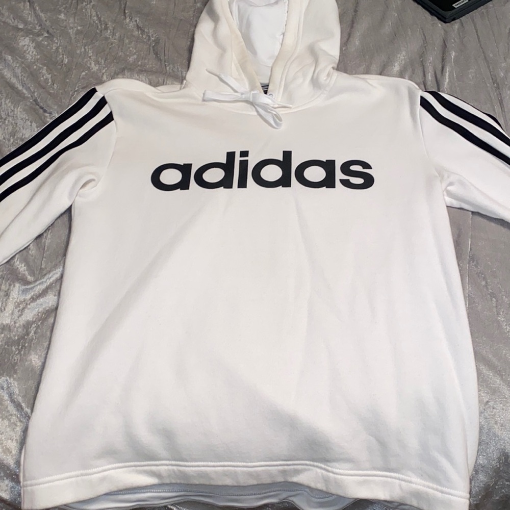white adidas hoodie